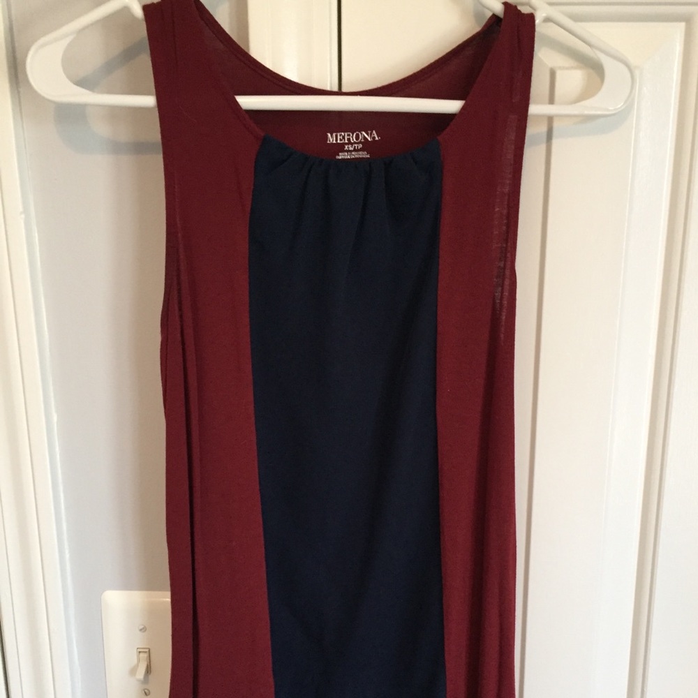 Maroon/Navy dressy tank